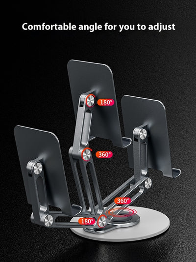 Portable 360° rotating stand for phone and tablet