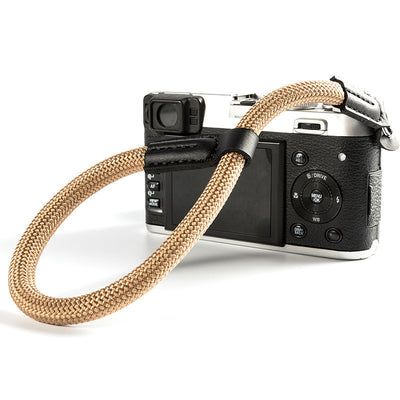 Camera wrist strap round rope