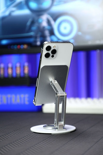 Portable 360° rotating stand for phone and tablet