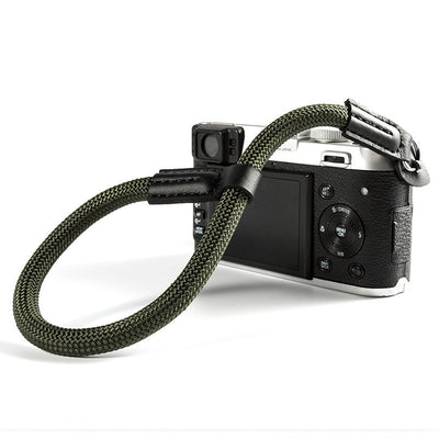 Camera wrist strap round rope