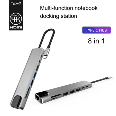 PD 8-in-1 Expansion Dock USB-C Hub Splitter