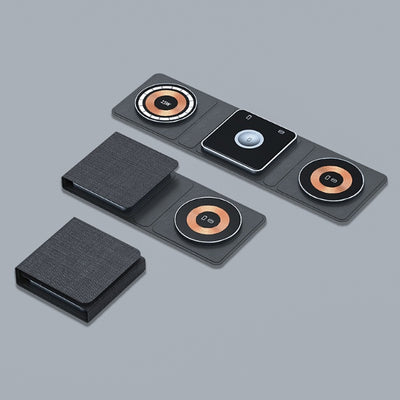 3-in-1 Magnetic Folding Wireless Charging Station (Transparent Edition)