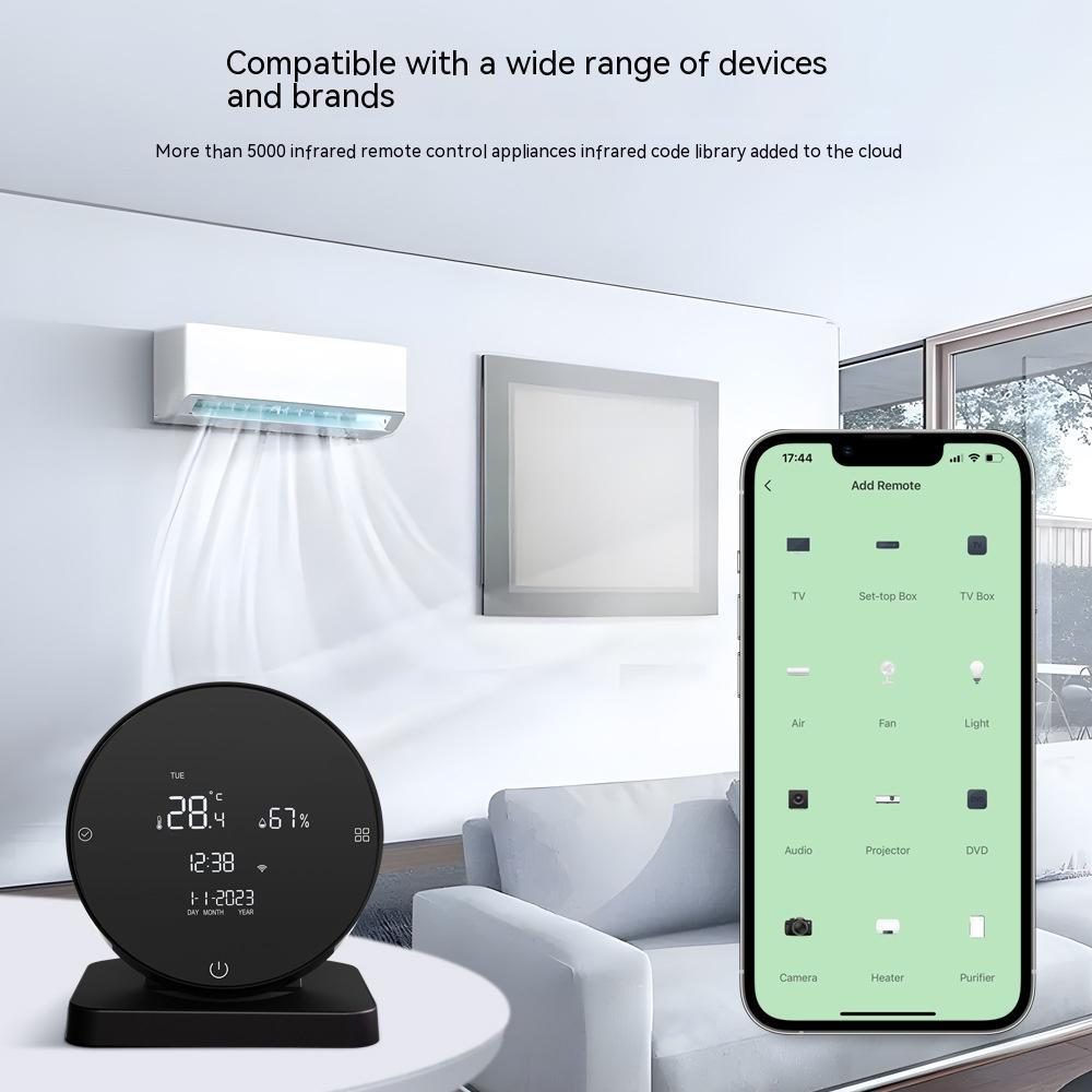 Smart temperature and humidity sensor with remote