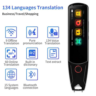 Arabic Voice Translator Device with Scan Function, Arabic Language Translator Pen, AI-Powered Arabic Translator, Arabic Learning Machine, Arabic Educational Device, Portable Voice Translator,  Language Scan Translation Device, Scan Reader Pen, New Voice Instant Scan Translation Machine, Wisoqu Smart Voice Translator Pen, AI International Language Translator Pen, TRANSLATOR DEVICE FEATURE,